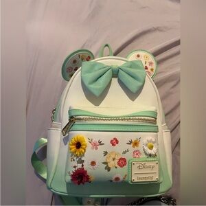 Loungefly Disney Floral Backpack - Mint and White